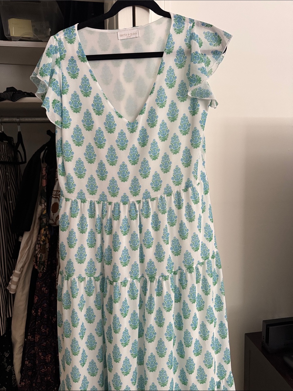 Smith & Quinn Blue Floral V-Neck Maxi Dress